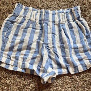 Blue and white dress shorts